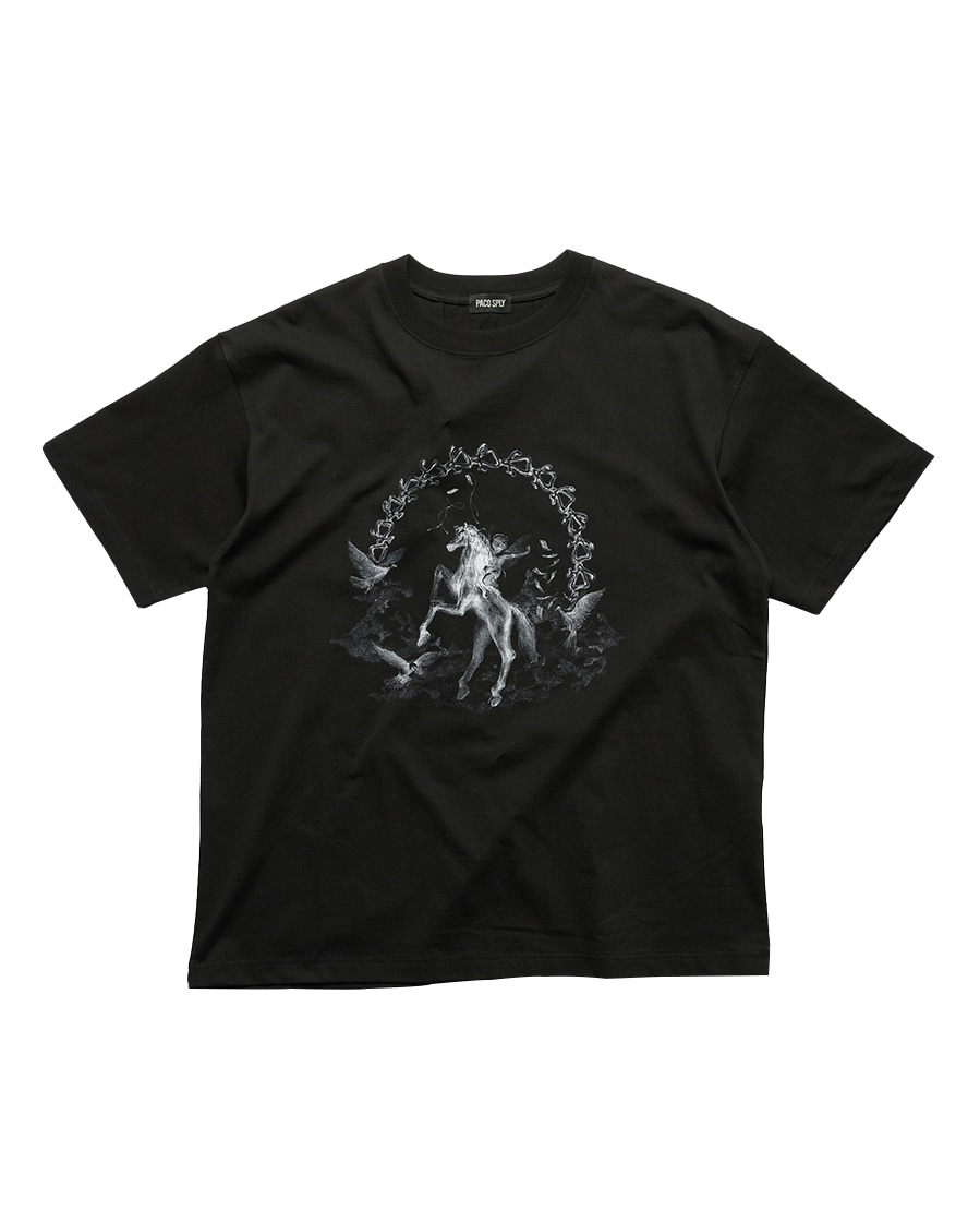 【PACOSPLY】WONDERLAND T-SHIRTS : BLACK