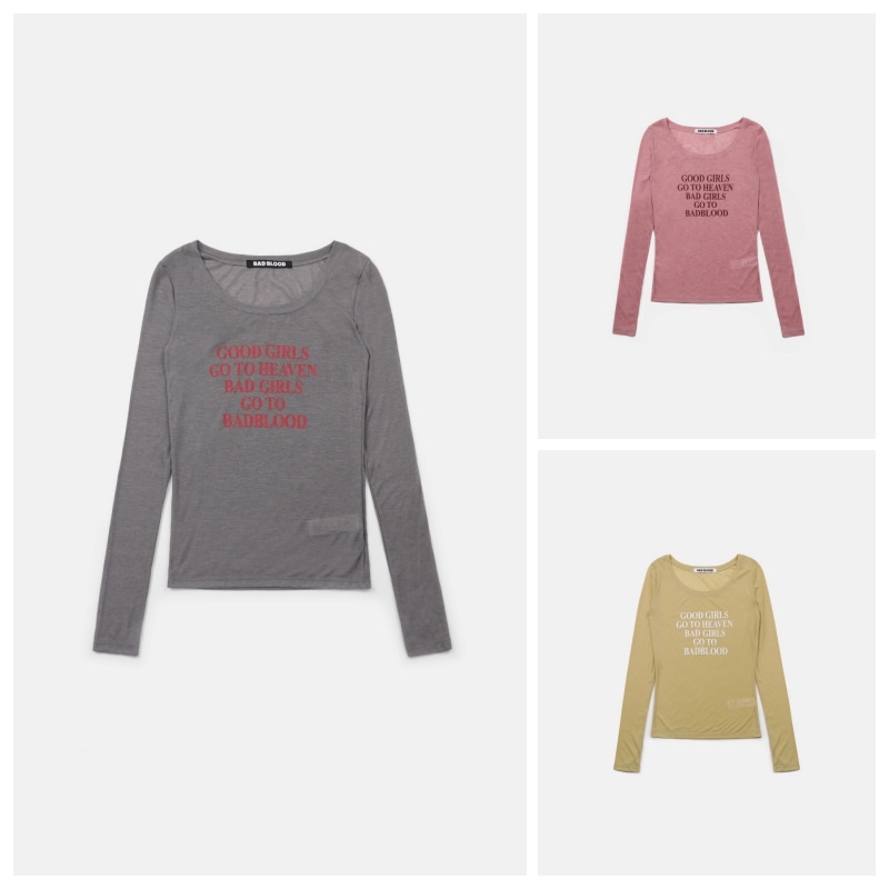 【BADBLOOD】 BAD GIRLS LOOSE FIT TOP : 3COLORS