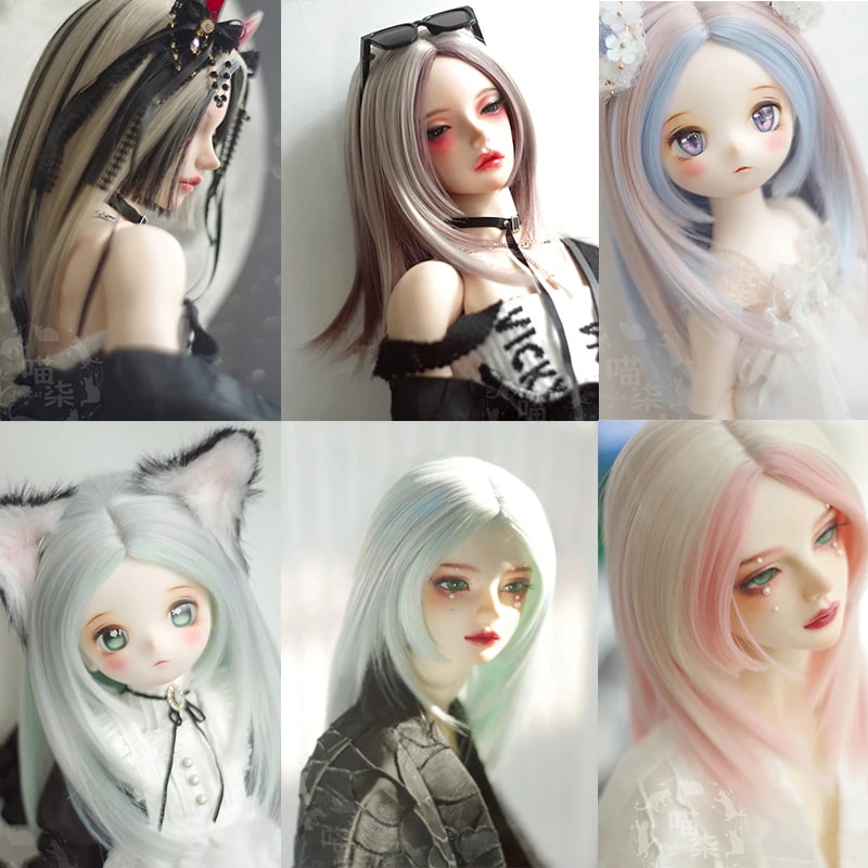 BJD人形用ウィッグ 染め センターパート ドール用ウィッグ SD/MSD/幼SDサイズ球体関節人形用 5,695円