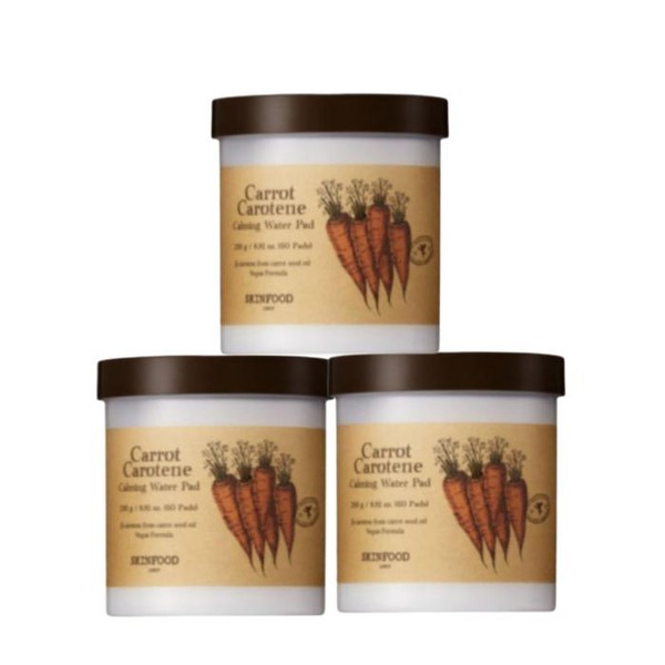 スキンフード キャロット ニンジン カロチン カミング ウォーター パッド 60枚 3個