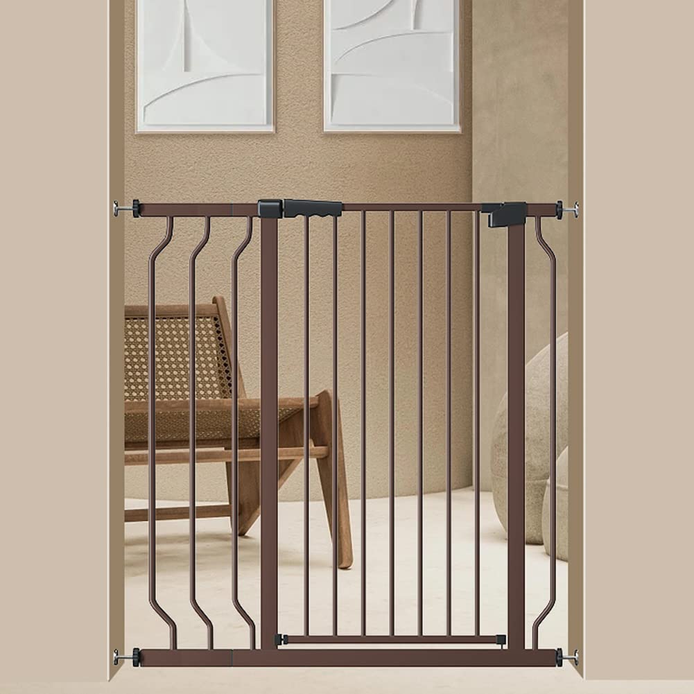 Seogva ベビーゲート ハイタイプ 高さ103cm 拡張フレーム付き 自動ロック 高さ100cm以上つっぱり式 穴開け不要 前後90度開閉 セーフティー安全ゲート 扉開閉式 二重ロック ブラック