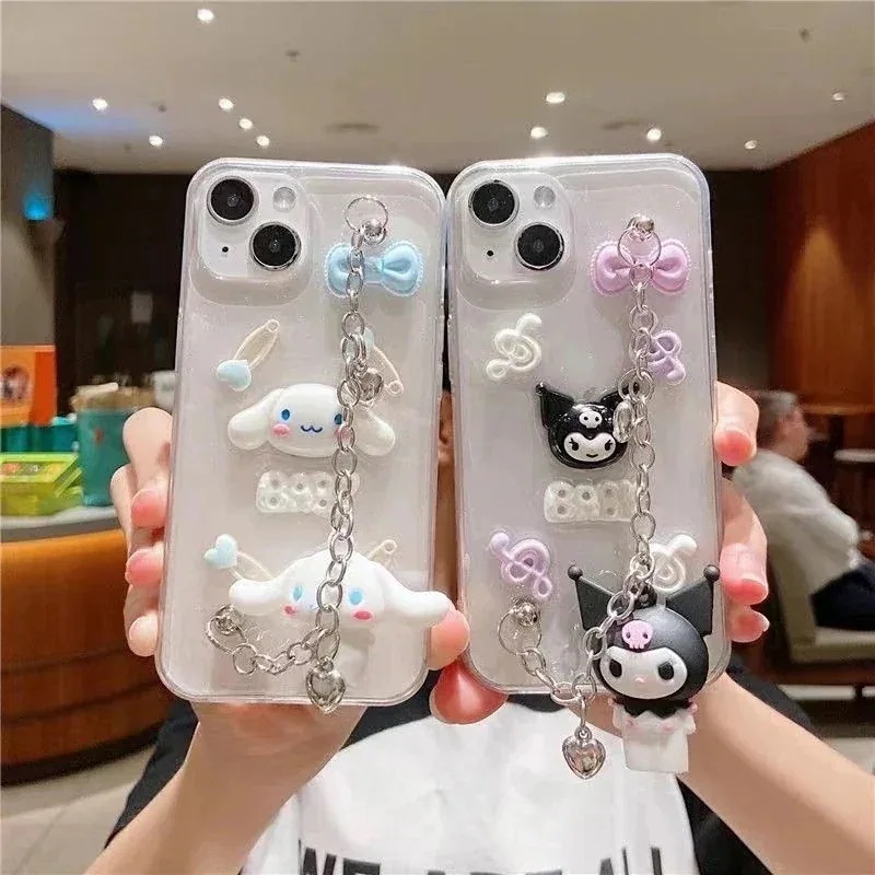 サンリオメガ割iPhone15ケース 可愛い iphoneケース シナモロール チェーン付き 人気 iphone14ケース iphone15plusケース iphone13propromax