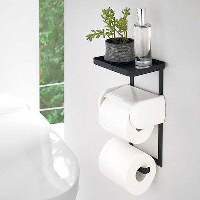 他サイト： トイレットペーパーホルダーラック トイレ用 収納ラック おしゃれ シンプル トイレットペーパー 予備 ストック 山崎実業の商品画像