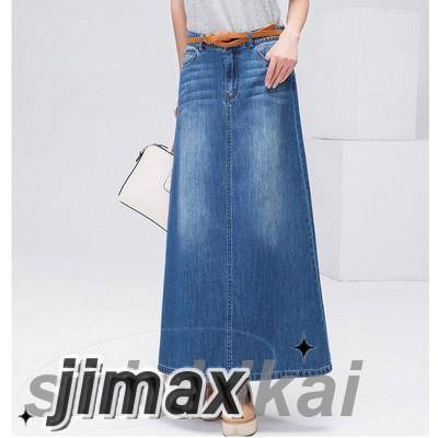 デニムスカート レディース ボトムス ロングスカート Aライン ハイウエストスカートミモレ丈 体型カバー きれいめ 大きいサイズあり プレゼント