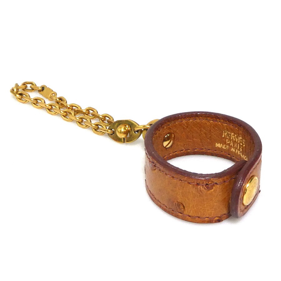 専用です。☆HERMES☆オーストリッチ　手袋グローブホルダー/ゴールドチェーン HERMES エルメス グローブホルダー オーストリッチ 専用です。☆HERMES