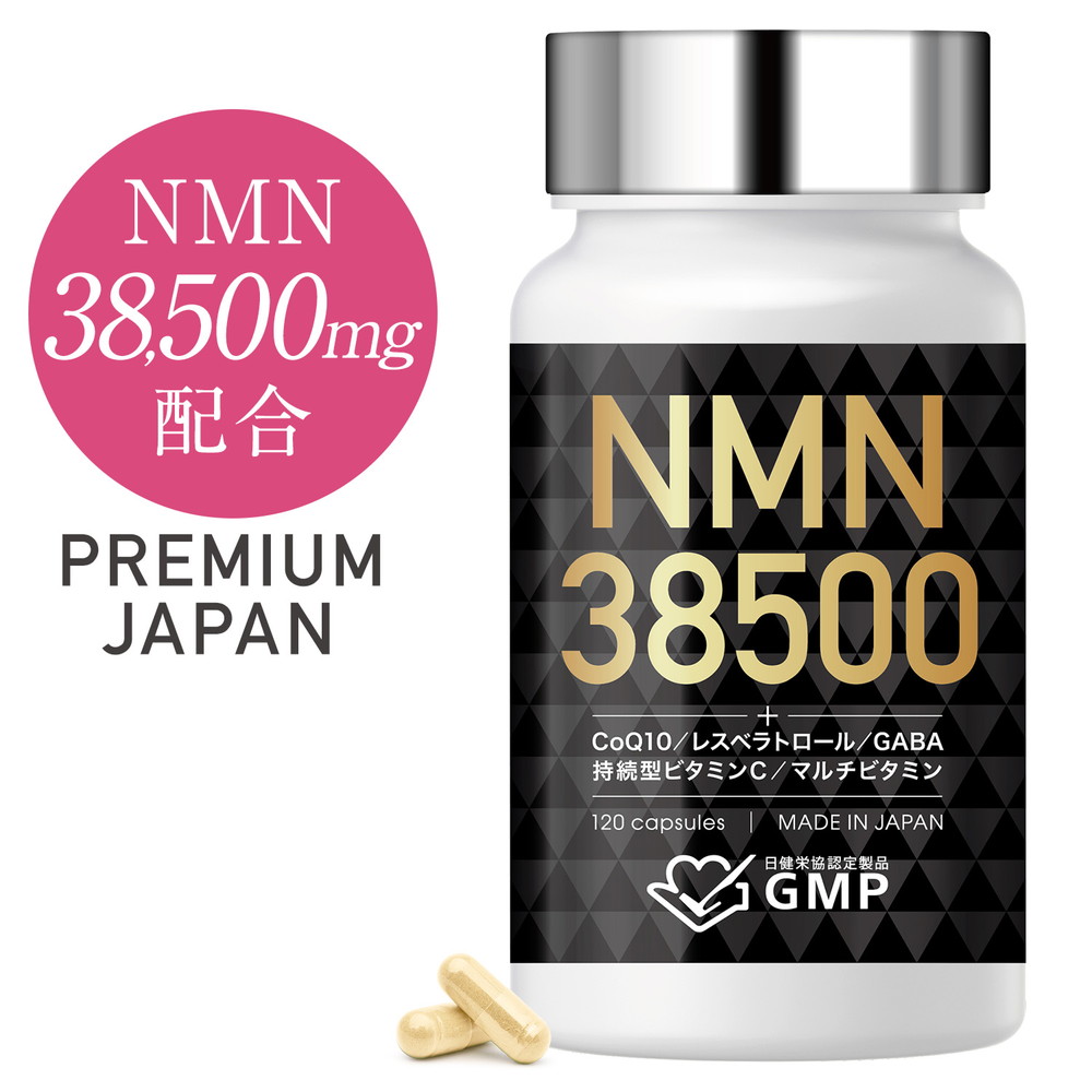 NMN サプリメント 38500mg 日本製 高純度100% コエンザイムQ10 マルチビタミン 着色料不使用 120日分
