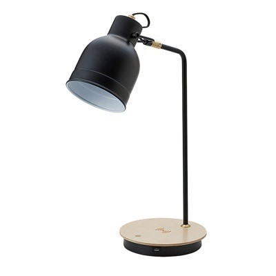 イシグロ テーブルタッチセンサーランプ ワイヤレス充電機能付き ブラック I-20931