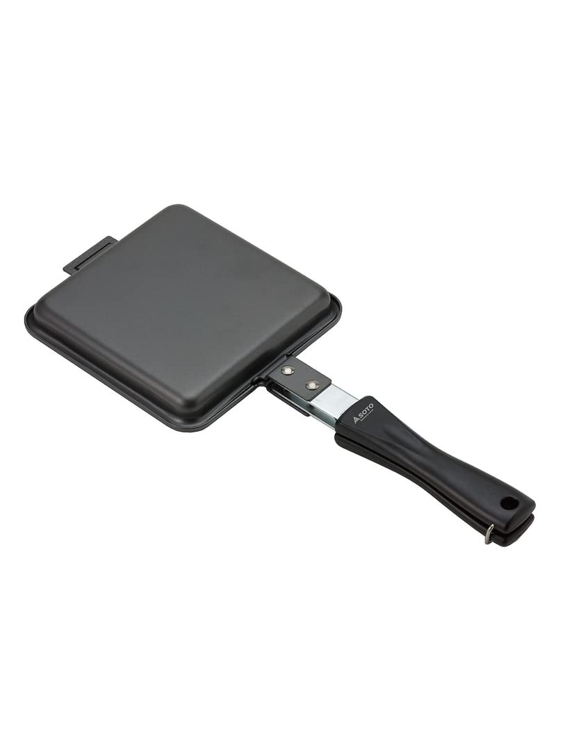 ソト(SOTO) 日本製 ホットサンド 鉄製 フライパン プレート着脱式 キズに強い サビにくい レシピブック シングル ガスコンロ IH 家庭用 アウトドア 防災 キャンプ トーストサンドパン ST