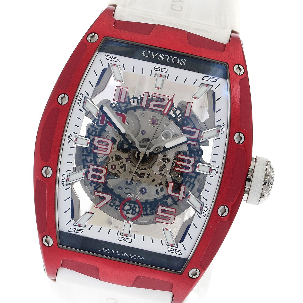 クストス CVSTOS CVT-JET2-SL-10TH RALU White チャレンジ ジェットライナー 10THアニバーサリー 30本限定 自動巻き メンズ _899133【中古】 228,375円