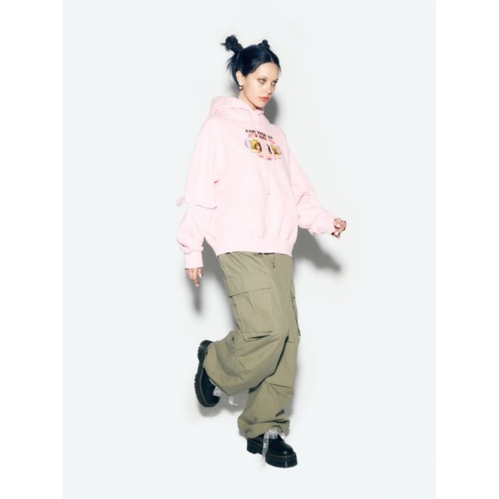 アシフキャリーエンジェルウィングスパーカーピンク