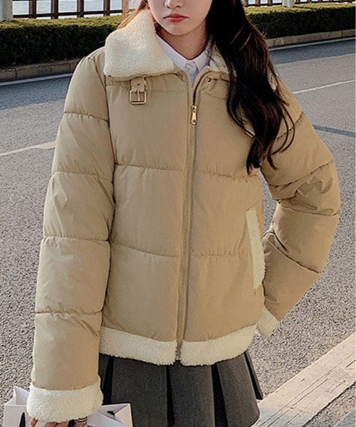 ダウン ダウンジャケット フェイク ダウン フライト ジャケット レディース