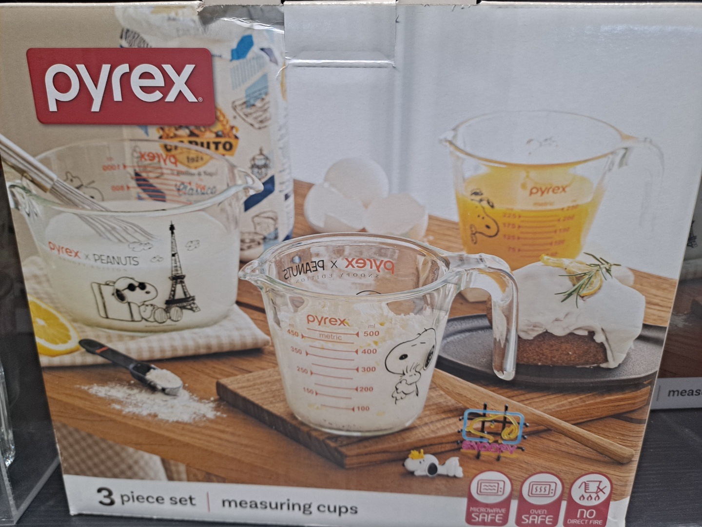 Qoo10] Pyrex パイレックス スヌーピー計量カップ3点セ : キッチン用品