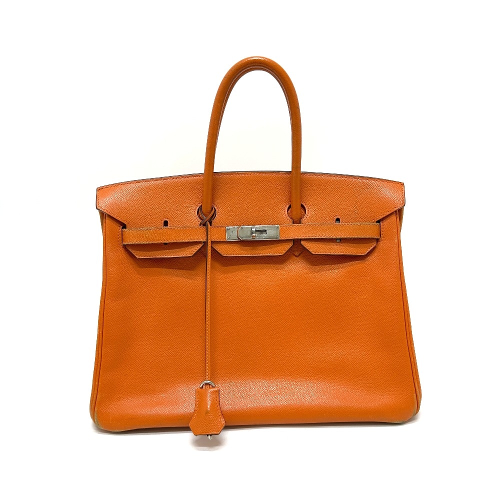 ハンドバッグ バーキン35 カバン ヴォーエプソン オレンジ