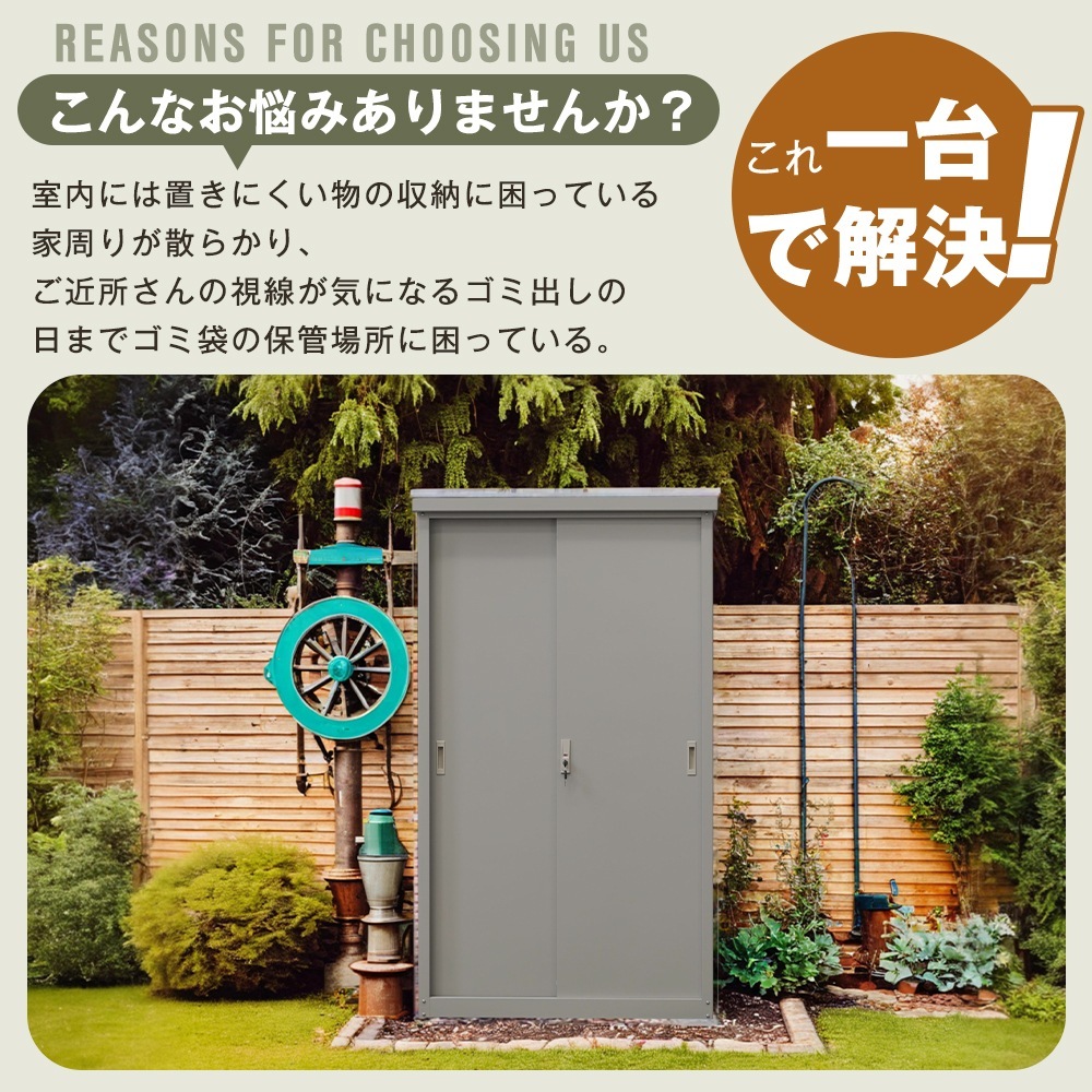 【国内3日内出荷】【元SKU：N509P194635A タイプC ブラック】戸外収納庫 倉庫 大型物置 屋外 防水/耐侯 収納可能 ガーデン/庭/田畑/農場 頑丈 大容量