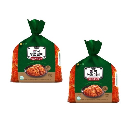 農協食品韓国農協キムチ干しキャベツキムチ1.8kg x 2パックおいしい手軽なおかず料理本飯跡キャンプ
