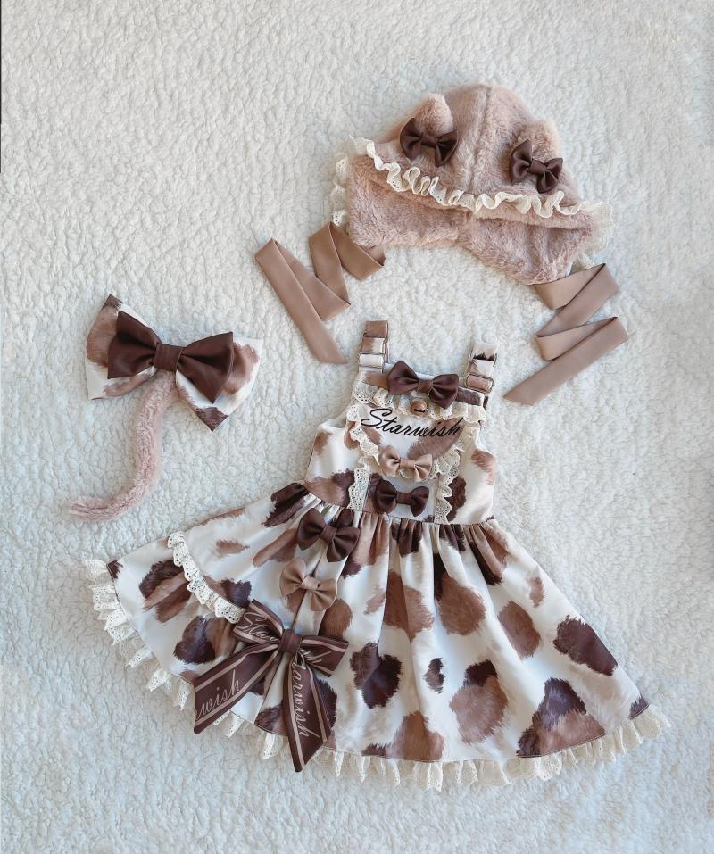 【限定大特価】ドラッグアンクルロリータ子供服ニャータイガー三華猫子供用タイガーストラップスカート12月15日カット