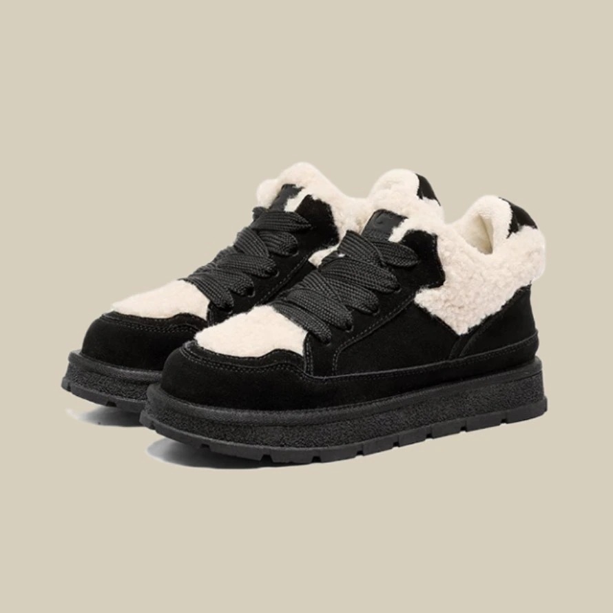 スノーブーツ新型ベルベット保温厚い底カジュアル綿靴起毛滑り止厚底シューズ