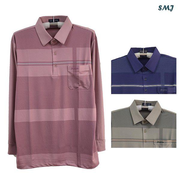 SMJ1750 ジャンピエル 長袖 Tシャツ ミドルエイジ メンズ ポロシャツ 春 秋