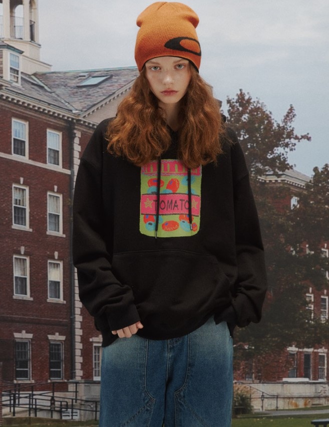 トマトフーディー Black UNISEX