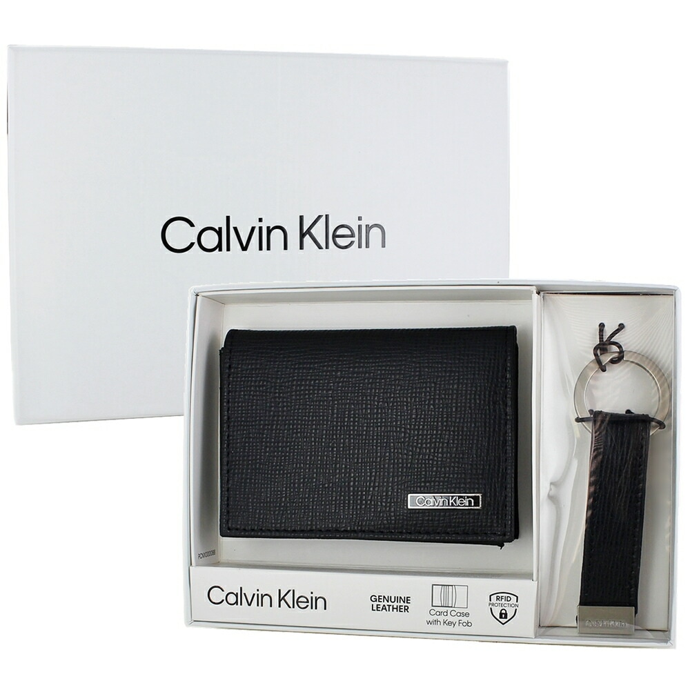 カルバンクライン カードケース キーリング メンズ 2点セット ブラック 誕生日 入学祝い 父の日 敬老の日 男性 喜ばれる 実用的 プレゼント 31ck330015