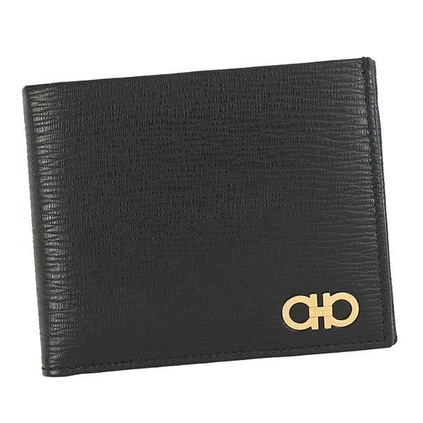 サルヴァトーレ フェラガモ Salvatore Ferragamo / 二つ折財布小銭入付 #66A065 685980 NERO/NERO