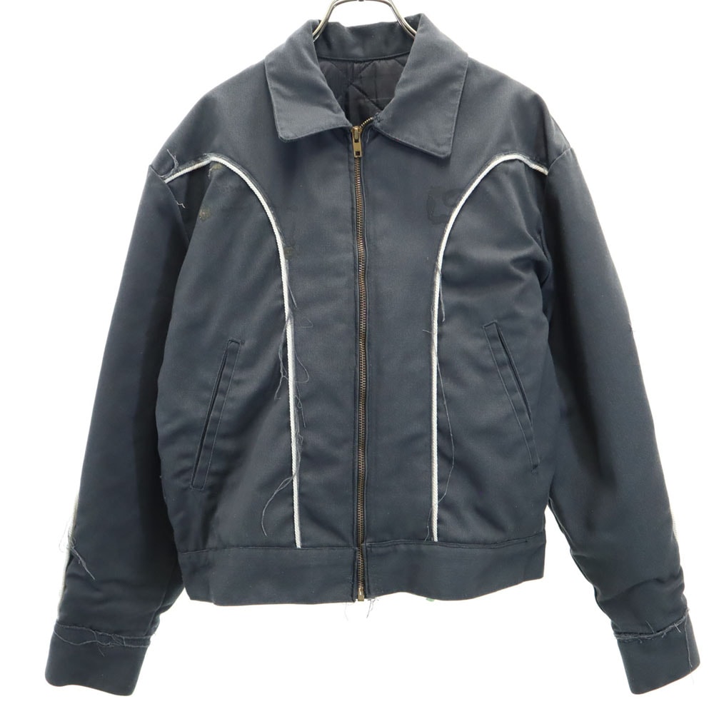 オールド 80s 90s ジップジャケット グレー OLD 裏キルティング メンズ