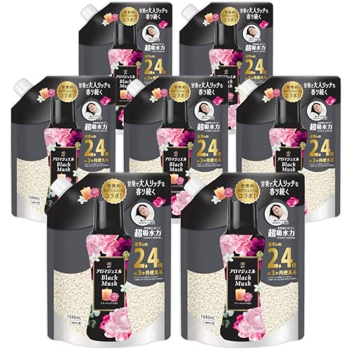レノア アロマジュエル お洗濯の香り付けビーズ ブラックムスクの香り 詰め替え 1040mL×7袋 [ケース品]