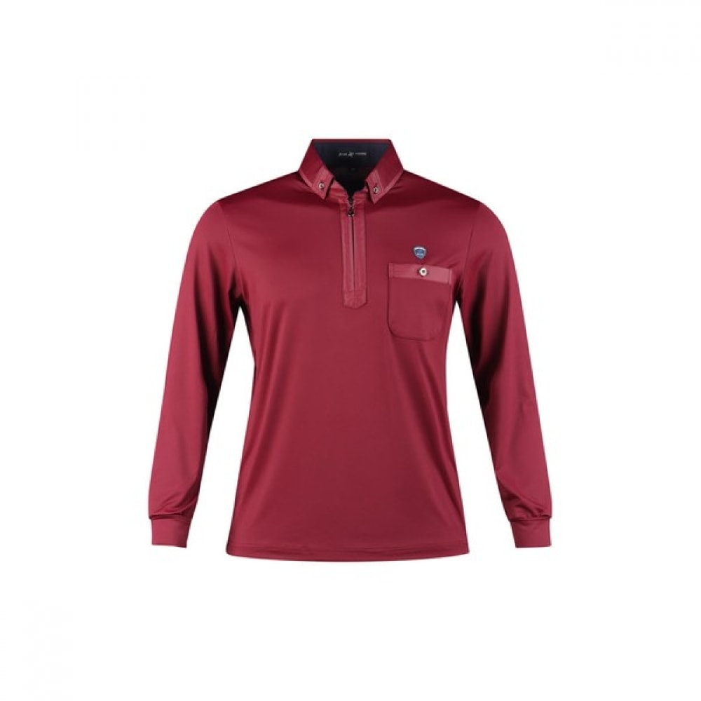 (Luxgolf) Luxgolf Jeanfiel メンズハイネックハーフジップアップ長袖ゴルフシャツ AJP3A404