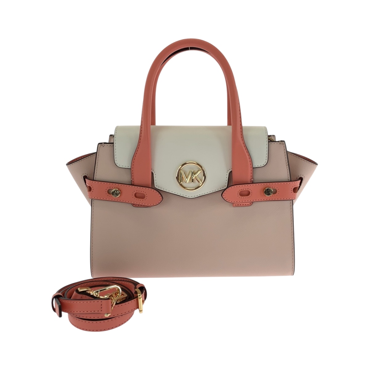 新品未使用 ロゴ ピンク ホワイト ゴールド金具 レザー 35S2GNMS8T ショルダーバッグ ハンドバッグ 2way レディース 502734 新品