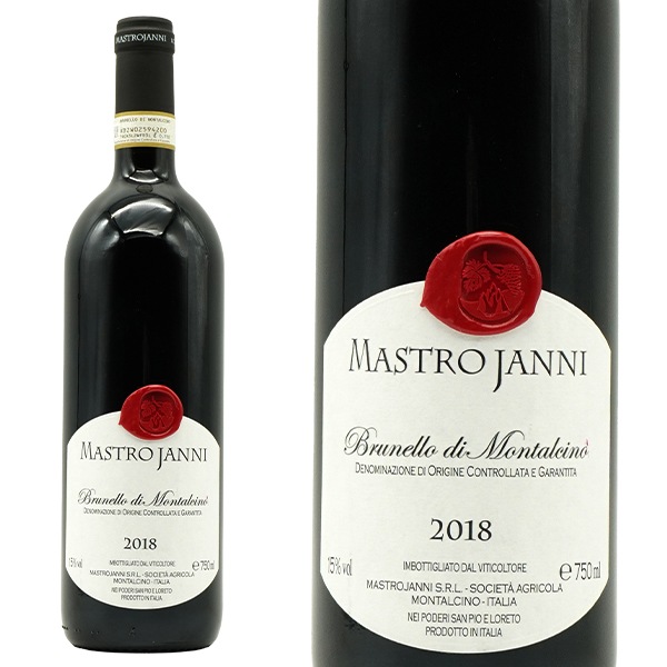 ブルネッロ ディ モンタルチーノ 2019 年 マストロヤンニ社 サンジョヴェーゼ グロッソ (サンジョヴェーゼ) 種100% 高級ロウ封印ラベル 6年熟成作品 14.5％Brunello d