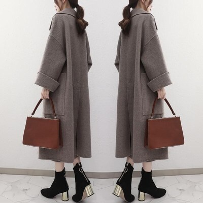 アウター ロングコート 袖あり 長袖 ラグラン 襟付き デザイン ボタン ダブルブレスト オーバーサイズ ビッグシルエット 美ライン ニュアンス ベルト ウエストマーク 前開き カラバリ かわいいその他 アウター