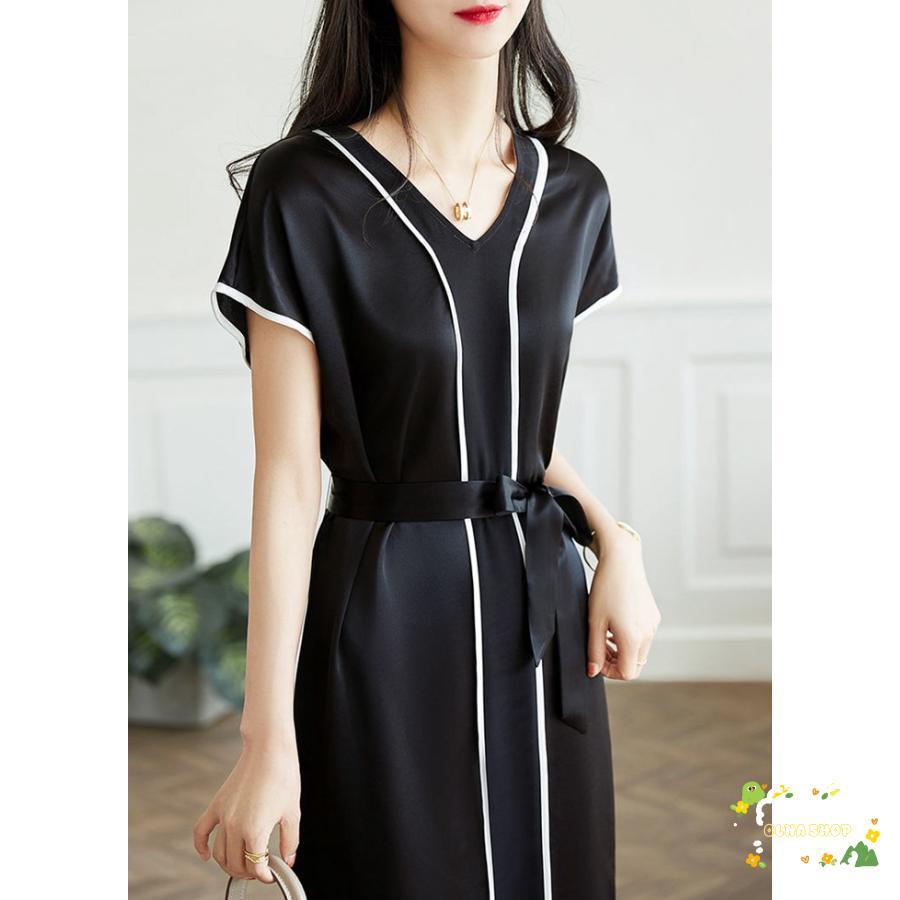 夏ワンピース ワンピ 上品 大人 女性 レディース ウエストリボン きれいめ 大人 夏ワンピース Aラインオフィス 通勤 OL ママ 七五三