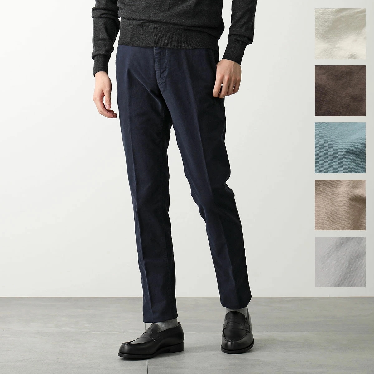 INCOTEX インコテックス テーパードパンツ 17S100 4611D メンズ SLIM FIT スリムフィット ガーメントダイ ロゴ刺繍 カラー8色
