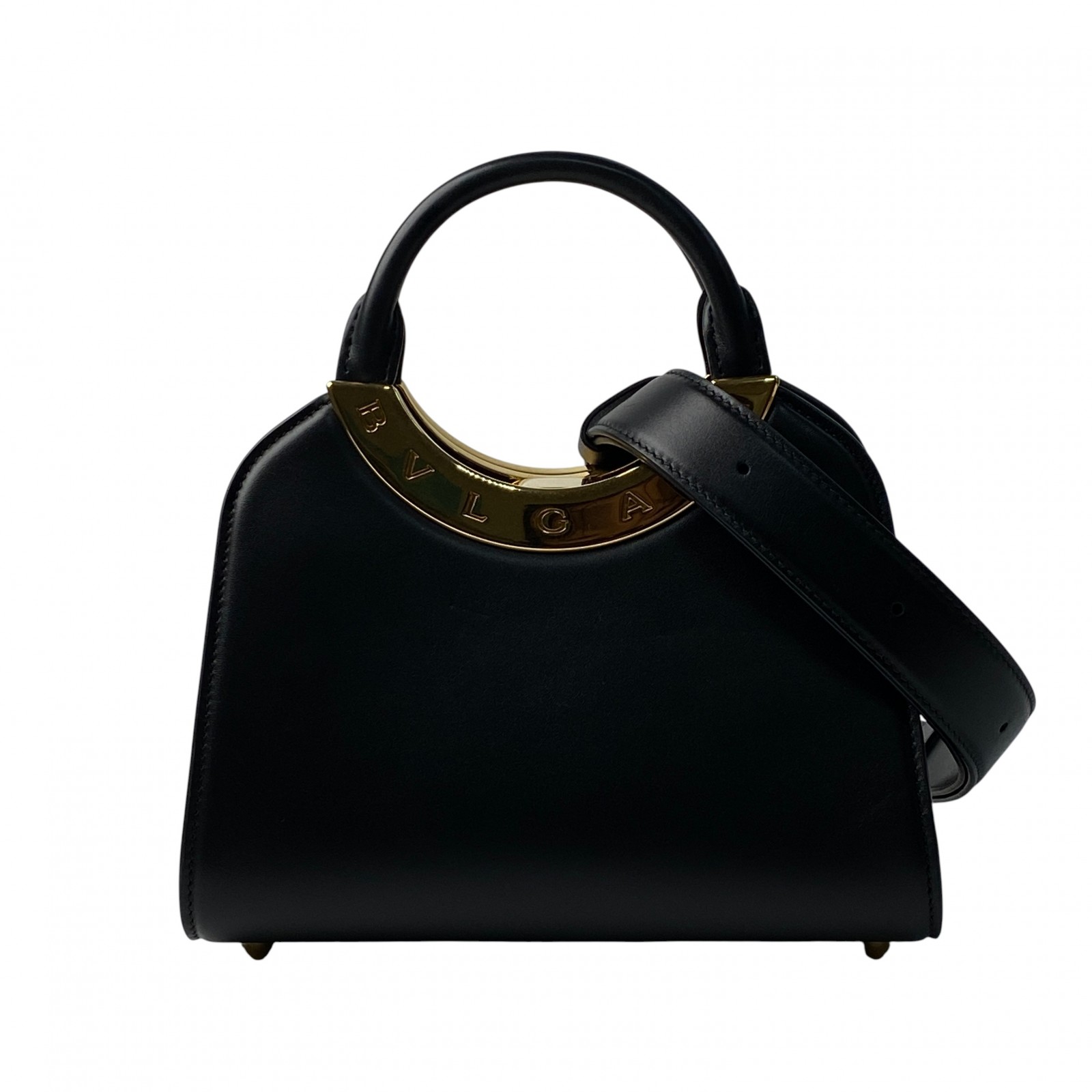 美品 ブルガリ BVLGARI レディース ローマ スモール トップハンドル 2way ハンドバッグ ショルダーバッグ