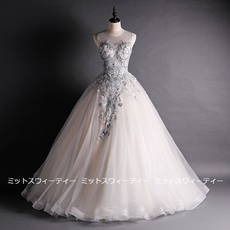 ウエディングドレス カラードレス ロングドレス ベージュ 結婚式 ロングドレス 演奏会 コンサート