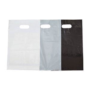 （まとめ）カラーポリ手提げ袋 S 0.08x250x400mm 黒 1パック（20枚）[x20]