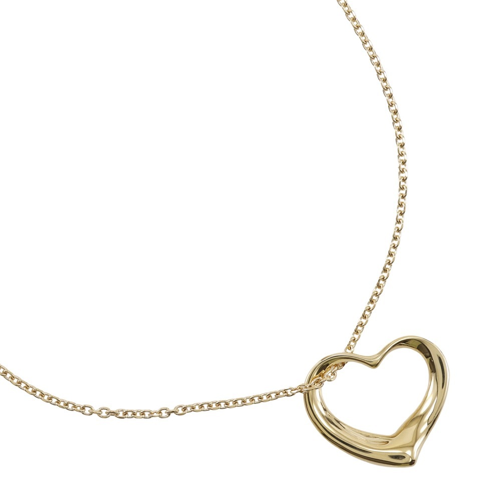 オープンハート エルサ・ペレッティ ネックレス K18イエローゴールド 約14.6g レディース 中古品 A-ランク