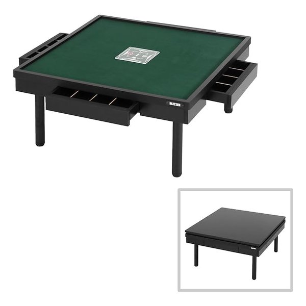 シークレット麻雀卓 ローテーブルタイプ/74cm×74cm×高さ37cm/ブラック BMJ35L-BK