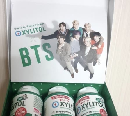 キシリトールガム 87gx6個 BTS Smile ギフトボックス