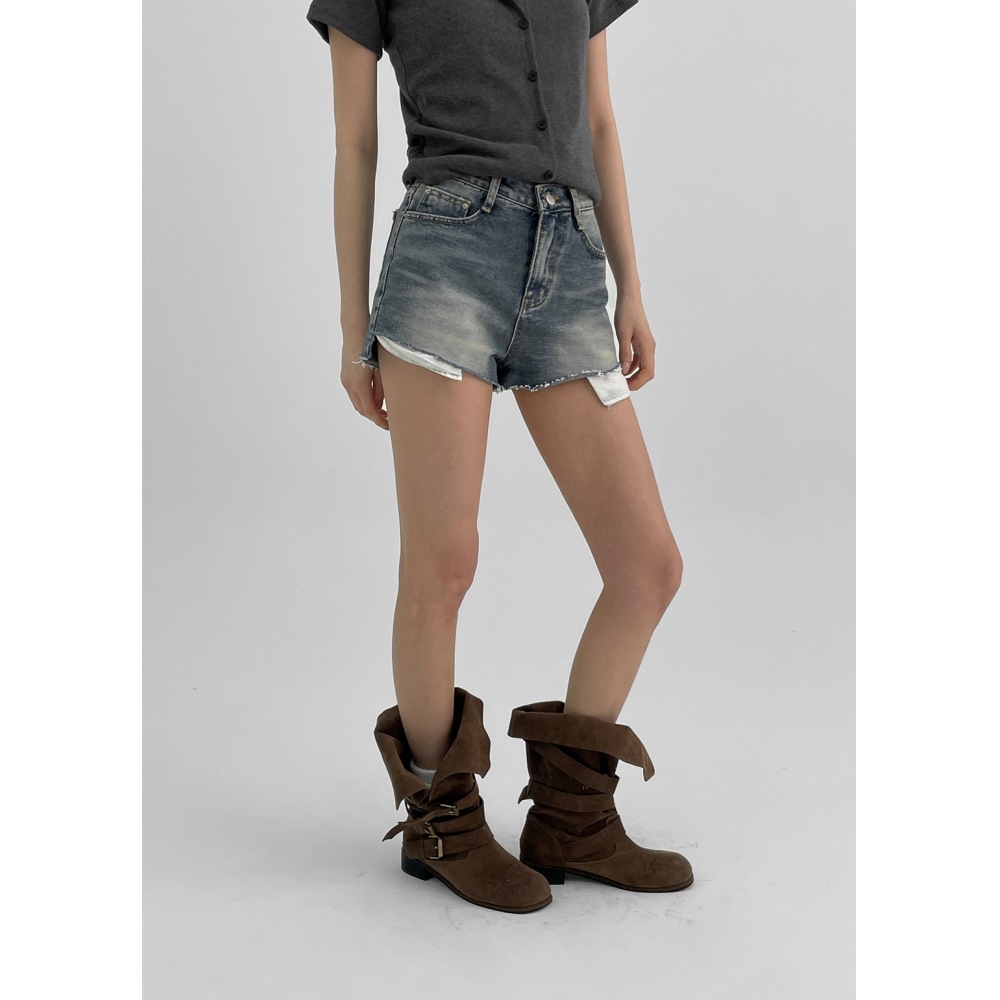 ブラックアップ ソミア カッティングデニム ショートパンツ 6,598円