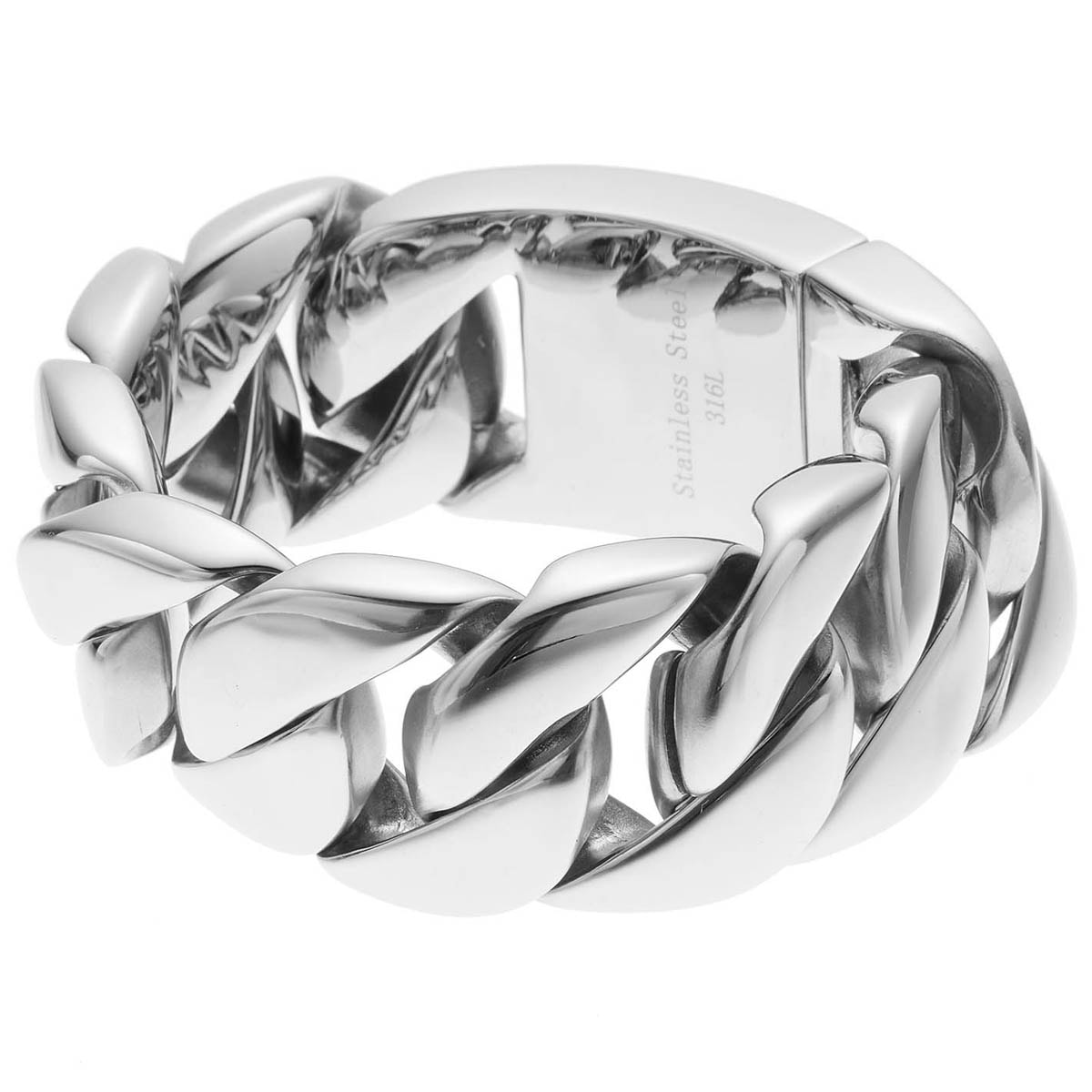 ブレスレット メンズ サージカルステンレス製 喜平チェーン 極太 重厚感 金属アレルギー対応