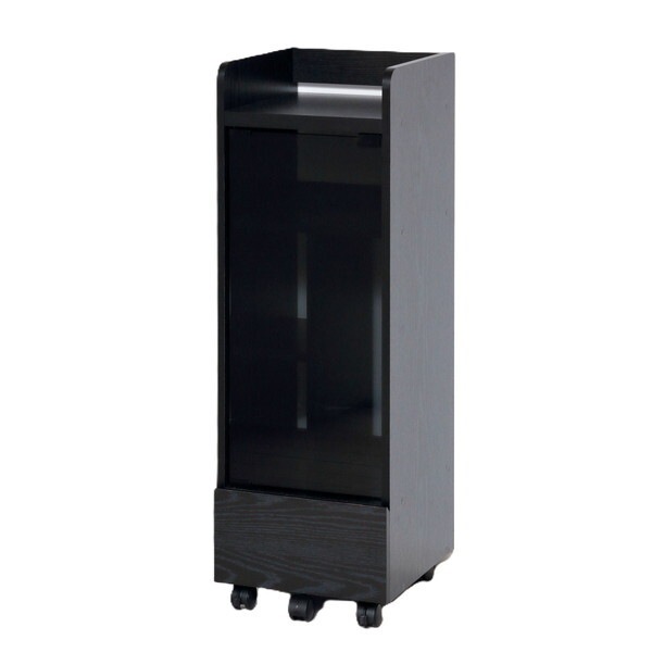 25241 ゲーム機ラック キャスター付き ブラック メーカー直送