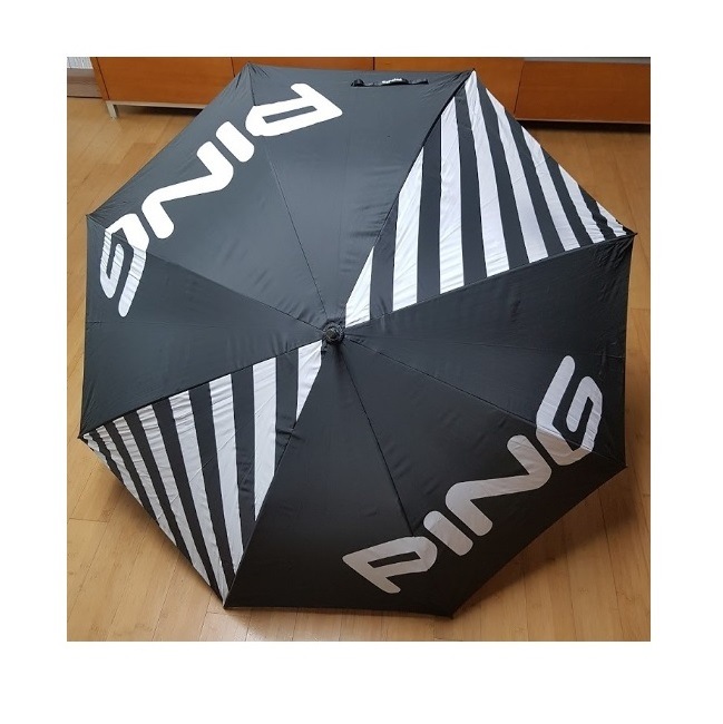 PING_ UVカット ロングサイズ アンブレラ ブラック_韓国直送