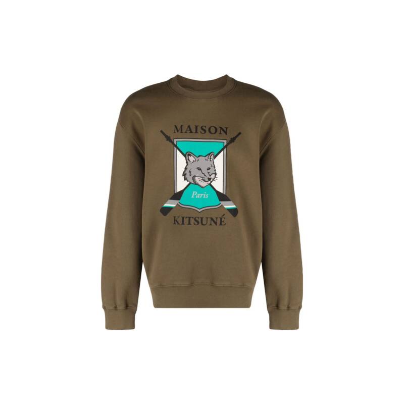 [カード決済で10%オフ] MAISON KITSUNE カレッジフォックス メンズ 起毛スウェットシャツ LM00309KM0307 P360