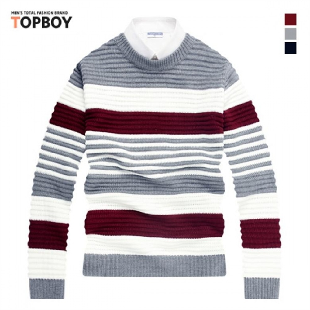 (トップボーイ) エンボス加工ダンガララウンドニット (TR455)