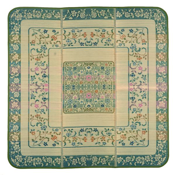 国産い草 ラグマット/絨毯 約200300cm グリーン 日本製 縁：綿100％ エンペラー リビング ダイニング