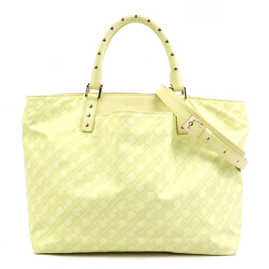 ゲラルディーニ GHERARDINI ハンドバッグ ショルダーバッグ ポリウレタン イエロー レディース h31474a