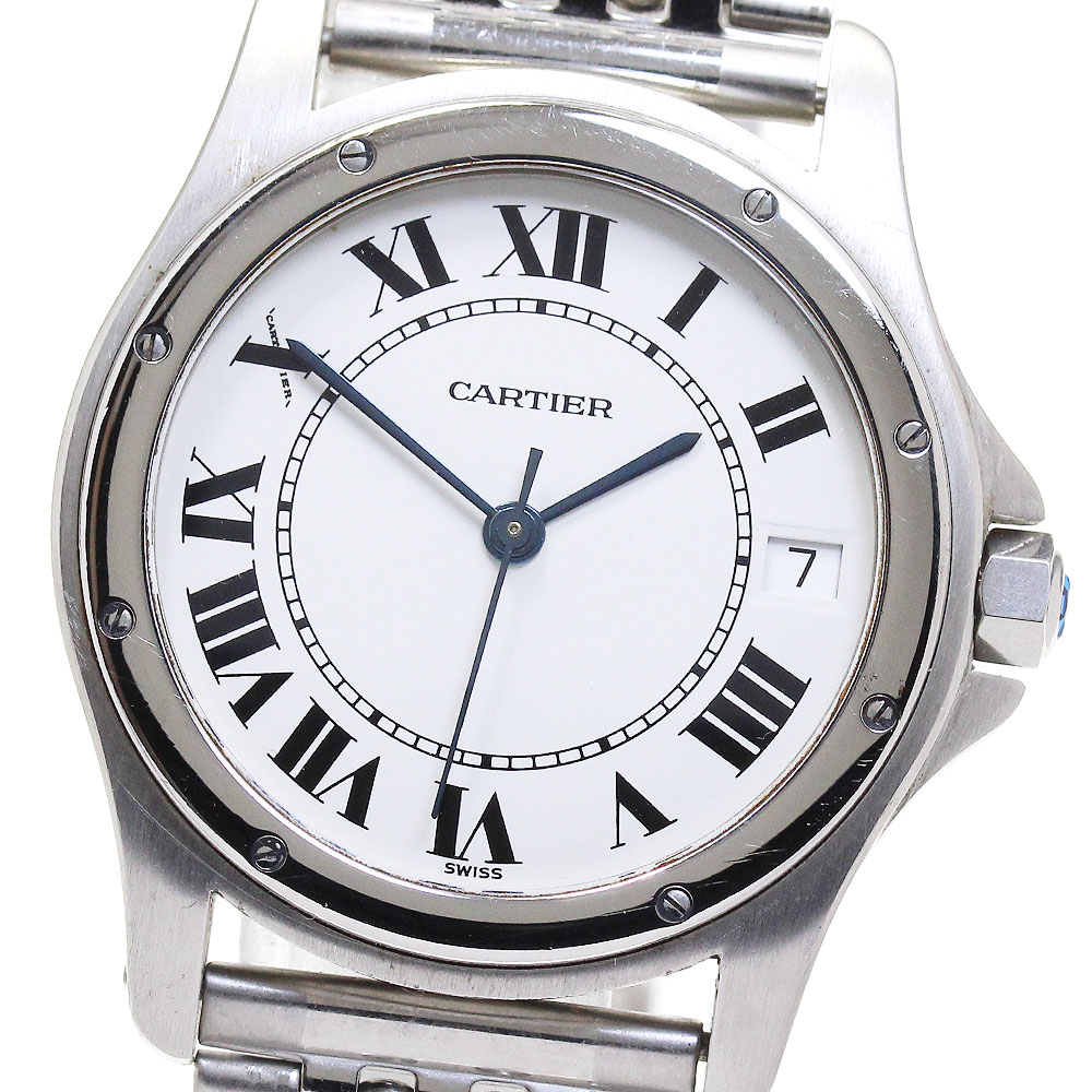 カルティエ CARTIER W20026K1 サントスクーガー LM デイト 自動巻き メンズ _839144【中古】