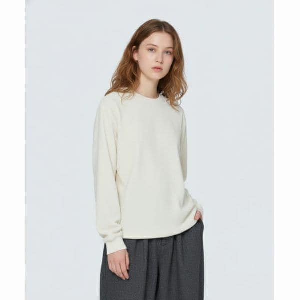 SNOWPEAK APPAREL コーデュロイ 女性 スウェットシャツ S24WWFHT71 アイボリー
