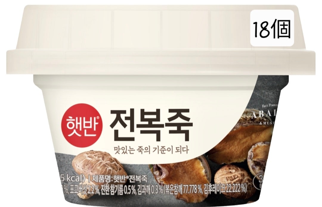 (韓国食品) 267g*18個 / お粥 / おかゆ / かゆ / 粥 / 韓国粥 / 韓国お粥 / アワビ / あわび / 鮑 / 鮑粥 / 韓国鮑粥 / 韓国レトルト食品 / レトルト食品